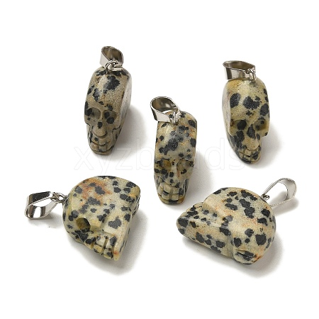 Natural Dalmatian Jasper Pendants G-Z067-02P-06-1