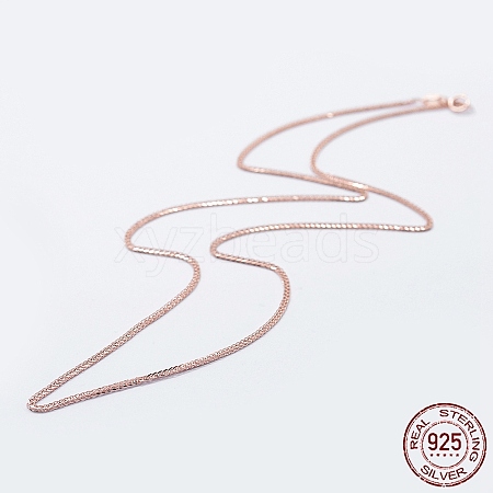 925 Sterling Silver Chain Necklaces STER-F039-40cm-16RG-1