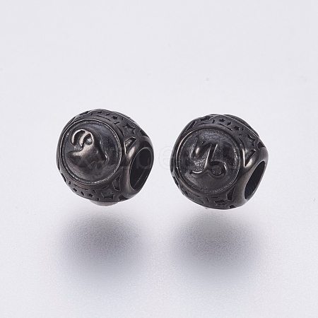 316 Surgical Stainless Steel European Beads STAS-F195-128B-02-1