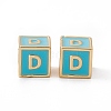 Rack Plating Brass Enamel Beads KK-B060-04G-06D-2