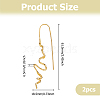 1 Pair Brass Dangle Earrings EJEW-HS0001-29G-2
