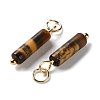 Natural Tiger Eye Pendants STAS-C120-01G-04-2