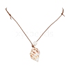 5Pcs 5 Styles Summer Beach Natural Cultured Freshwater Pearl & Natural Shell Pendant Necklaces NJEW-JN05098-4