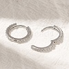 Rack Plating Brass Micro Pave Cubic Zirconia Hoop Earrings EJEW-H143-15P-3