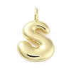 Rack Plating Brass Balloon Letter Pendants KK-C050-01G-S-1