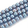 Electroplate Non-magnetic Synthetic Hematite Beads G-N0318-16-A-2