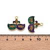 Carnival/Mardi Gras Theme Alloy Enamel & Glitter Powder Pendants ENAM-T020-53A-RS-3