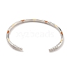 Brass Enamel Cuff Bangles for Women BJEW-G703-08B-P-3