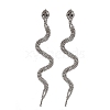 Brass Tassel Stud Earrings EJEW-C127-01P-2