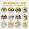 DIY Opaque Resin & Walnut Wood Earring Making Kits DIY-FS0007-84-3