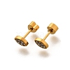 Ion Plating(IP) 304 Stainless Steel Stud Earrings EJEW-A118-13G-02-4