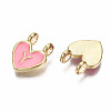 Alloy Enamel Charms X-ENAM-T012-02Y-RS-3