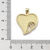 Brass Micro Pave Clear Cubic Zirconia Pendants KK-A221-19C-G-3