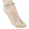 12Pcs 12 Colors Summer Beach Dyed Synthetic Turquoise Starfish with Glass Beaded Anklets AJEW-AN00778-5