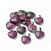 Heart Natural Zoisite Pendants G-Q438-03-2