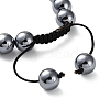 Natural Terahertz Stone Braided Beaded Bracelets for Men Women BJEW-G728-01-3