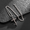Religion Alloy Layered Cross Pendant Necklaces for Unisex WG392DA-01-4