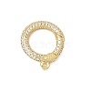Brass Micro Pave Clear Cubic Zirconia Spring Gate Rings CU-CBA7D5E-04A-G-1