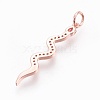Brass Micro Pave Cubic Zirconia Pendants LS-ZIRC-O026-22RG-NR-2