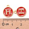 Golden Plated Alloy Enamel Charms ENAM-S118-03H-3