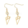 304 Stainless Steel Triangle Dangle Earrings EJEW-Z129-07G-4