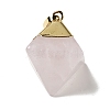 Natural Rose Quartz Pendants G-P474-03G-06-2