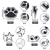   40Pcs 4 Style Polyester Computerized Embroidery Cloth Iron on/Sew on Patches DIY-PH0006-65-5