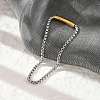 304 Stainless Steel Box Chain Bracelets for Women Men BJEW-Z087-21GP-3