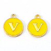 Golden Plated Alloy Enamel Charms LS-ENAM-S118-09V-2