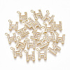 Brass Cubic Zirconia Charms KK-S348-330H-1