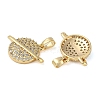 Brass Micro Pave Cubic Zirconia Pendants KK-U045-12G-2