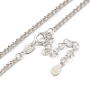 925 Sterling Silver Necklaces NJEW-C052-09P-2