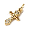 Brass Micro Pave Cubic Zirconia Pendants KK-I360-006G-01-2