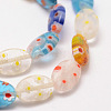 Handmade Millefiori Glass Bead Strands X-LAMP-G108-07-3
