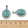 Natural Mixed Stone Oval Pendants G-B079-02P-4