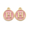 Golden Plated Alloy Enamel Charms X-ENAM-S118-07H-1