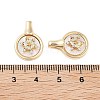 Brass Micro Pave Clear Cubic Zirconia Pendants KK-Z059-11G-3