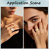 20Pcs 2 Colors Adjustable Brass Finger Rings Setting for Hanging Pendant KK-BBC0027-80-5