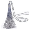 Velvet Long Tassel Pendant Necklaces WGB6ED0-06-1