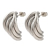 201 Stainless Steel Stud Earrings for Women EJEW-F345-02P-1