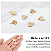 BENECREAT 6Pcs 3 Colors Brass Micro Pave Clear Cubic Zirconia Charms ZIRC-BC0001-15-3