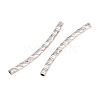 Brass Texture Curved Tube Beads KK-H250-01B-P-2