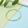 Sparkling Glass Beaded Stretch Bracelet for Women BJEW-JB07664-03-2