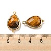 Natural Tiger Eye Faceted Pendants G-M431-15G-09-3