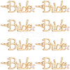 8Pcs Rack Plating Brass Micro Pave Clear Cubic Zirconia Pendants KK-BBC0029-15-1