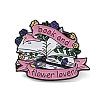 Book & Flower Enamel Pins JEWB-F023-01-1