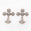 Alloy Rhinestone Cross Big Gothic Pendants LS-ALRI-1475-RS-1
