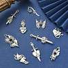 50Pcs 10 Styles Gothic Tibetan Style Alloy Pendants TIBEP-CJ0002-53-5