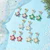 Glass Star Stud Earrings EJEW-MZ00256-2