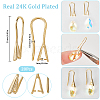 SUNNYCLUE 20Pcs Rack Plating Brass Earring Hooks KK-SC0004-61-RS-2